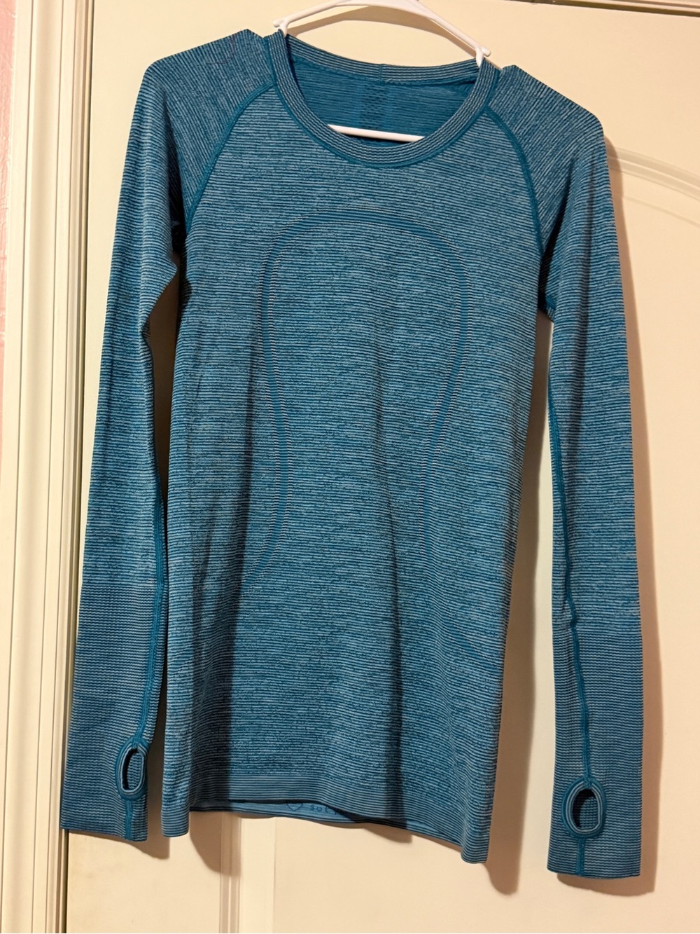 lululemon athletica Teal-Striped Long Sleeve Crew